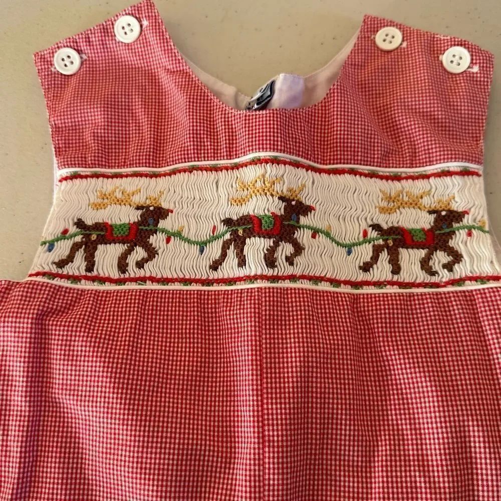 Orient Express Kids Red gingham Jon Jon - Picture 2 of 4
